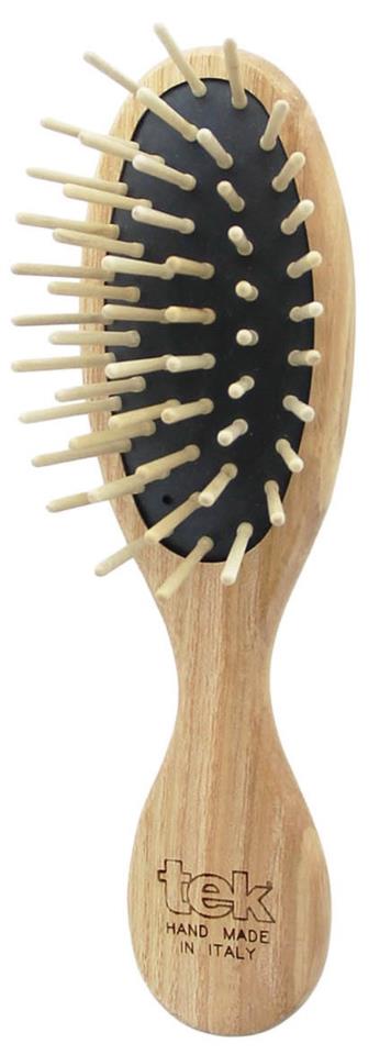 Tek Small Oval Hair Brush With Short Wooden Pins