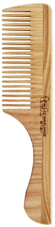 Tek Wooden Detangling Comb With Handle Medium Sized Teeth