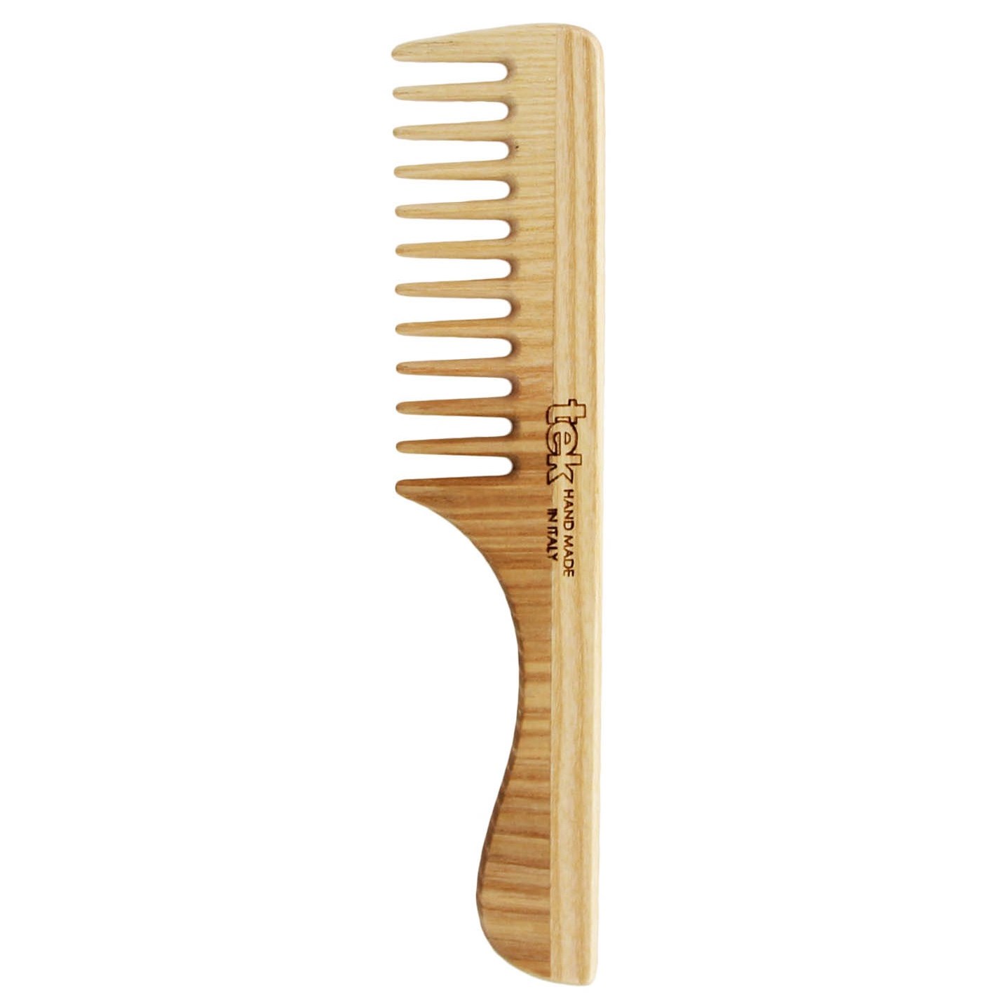 Bilde av Tek Wooden Detangling Comb With Handle Wide Teeth