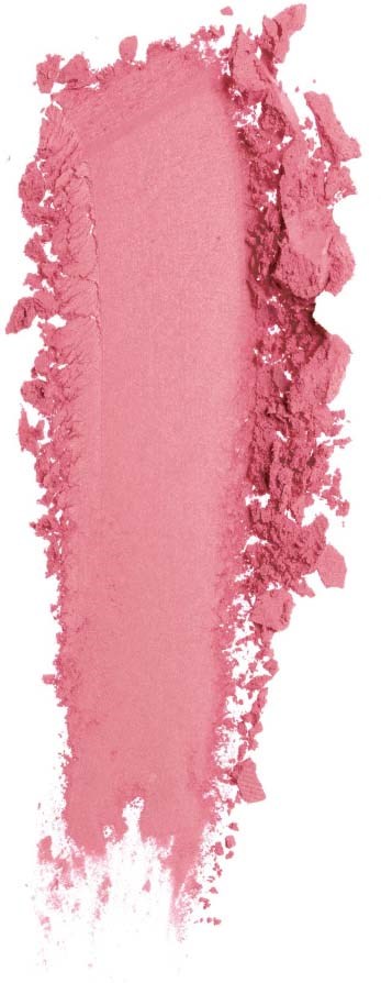 En lyserød makeup blush skribent med ujævne kanter på hvid baggrund.