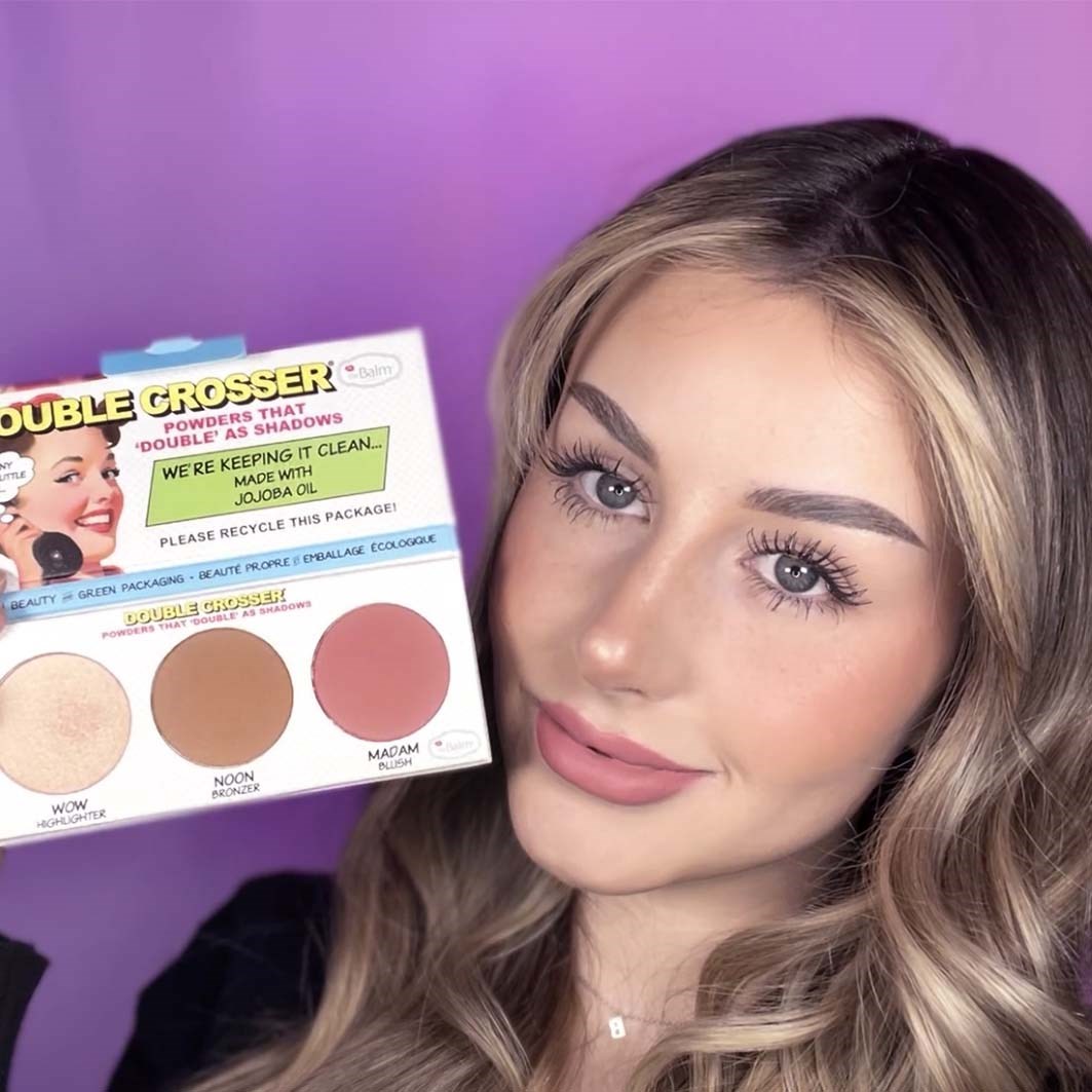 the Balm Double Crosser Highlighter, Bronzer & Blush Palette (obrázok 5)