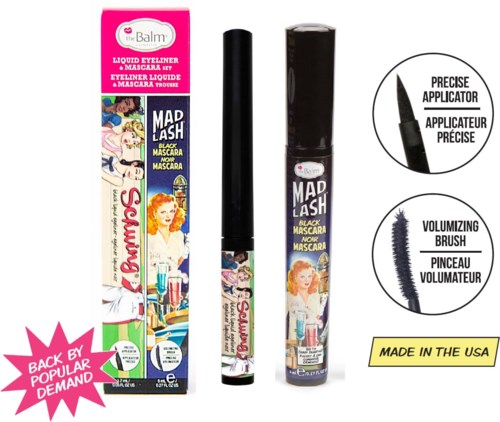 Mascara med prinsesse illustrationer, mærker for præcisionsapplikator, volumensbørste og USA-tilvirkning.