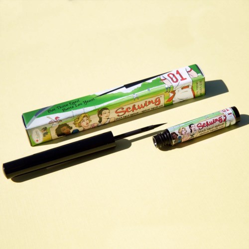 Подводка для глаз theBalm Schwing фломастер, быстросохнущая, оттенок Black, 1,7 мл — фото 5