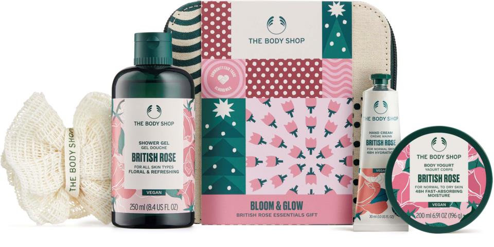 The Body Shop Bloom & Glow British Rose Essentials Gift
