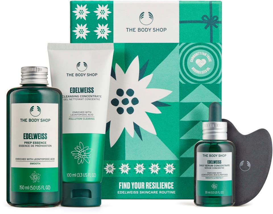 The Body Shop Find Your Resilience Edelweiss Skincare Routin