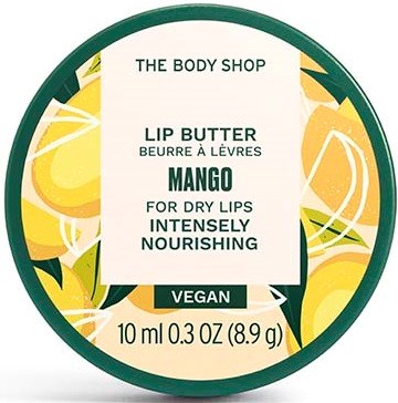 Mango-makuinen vegaaninen huulirasva, ravitsee kuivia huulia, The Body Shop.