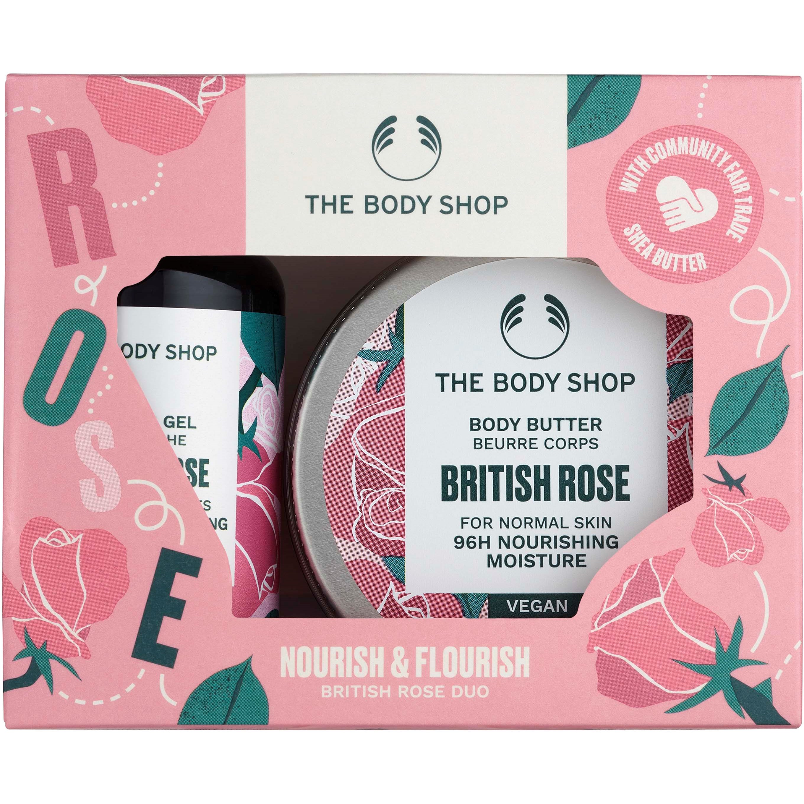Läs mer om The Body Shop British Rose Nourish & Flourish British Rose Duo