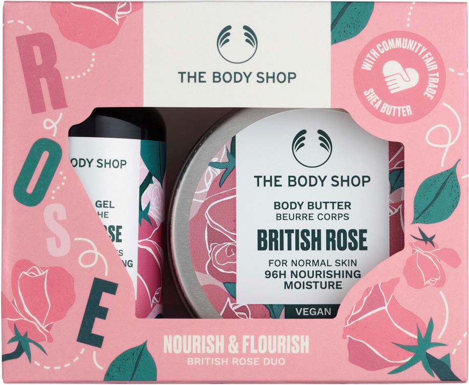The Body Shop Nourish & Flourish British Rose Duo