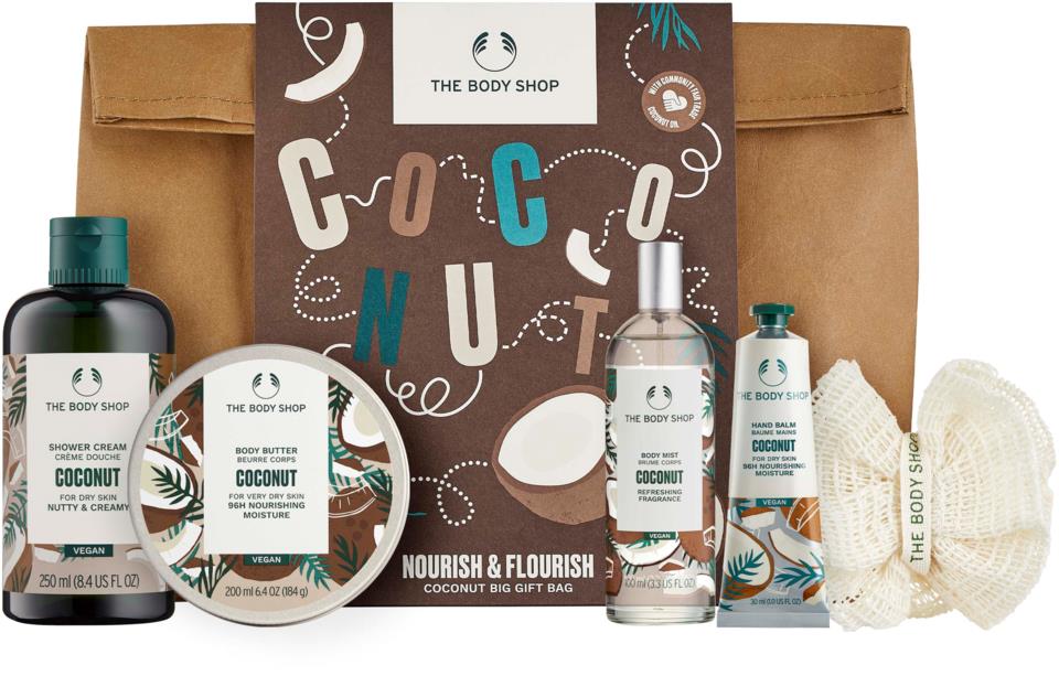 The Body Shop Nourish & Flourish Coconut Big Gift Bag