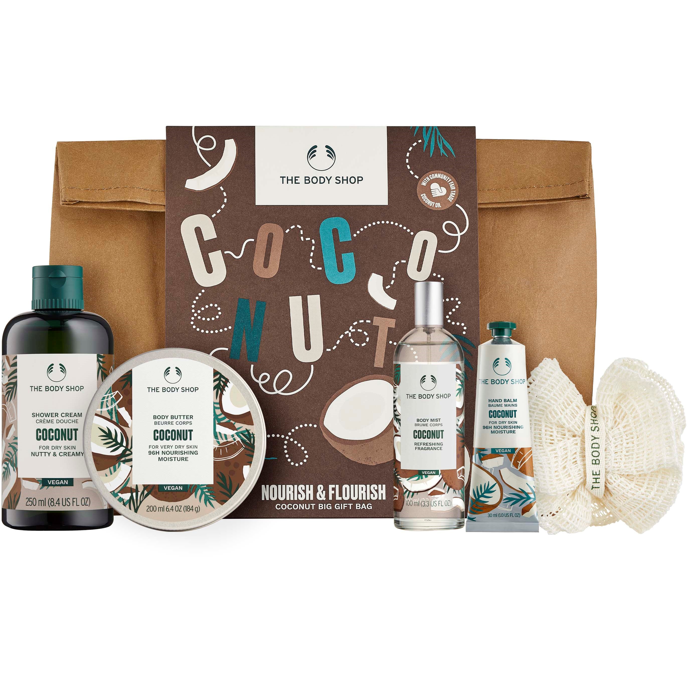 Läs mer om The Body Shop Coconut Nourish & Flourish Coconut Big Gift Bag