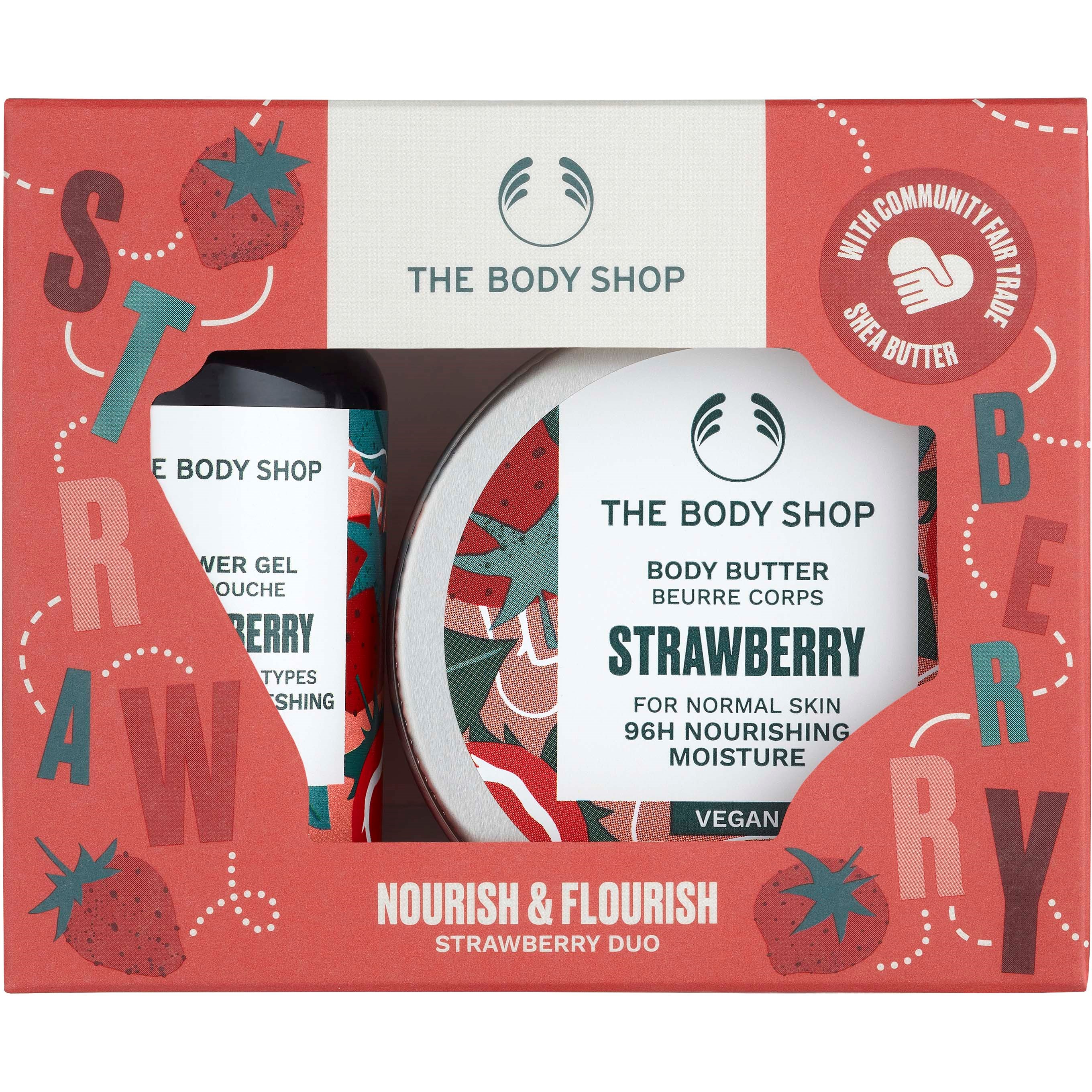 Läs mer om The Body Shop Strawberry Nourish & Flourish Strawberry Duo