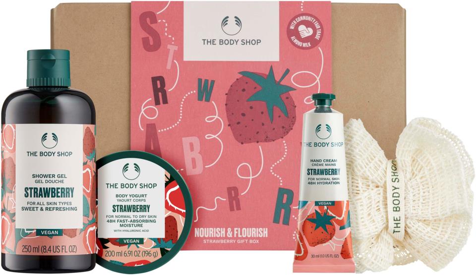 The Body Shop Nourish & Flourish Strawberry EssentialS Gift