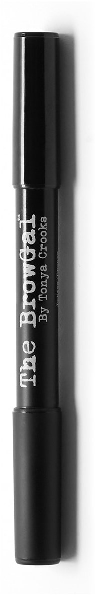 En svart markerpenna med vit text som säger "The Brow Pen" av Brow Darling. Den har lock och ser ny ut.