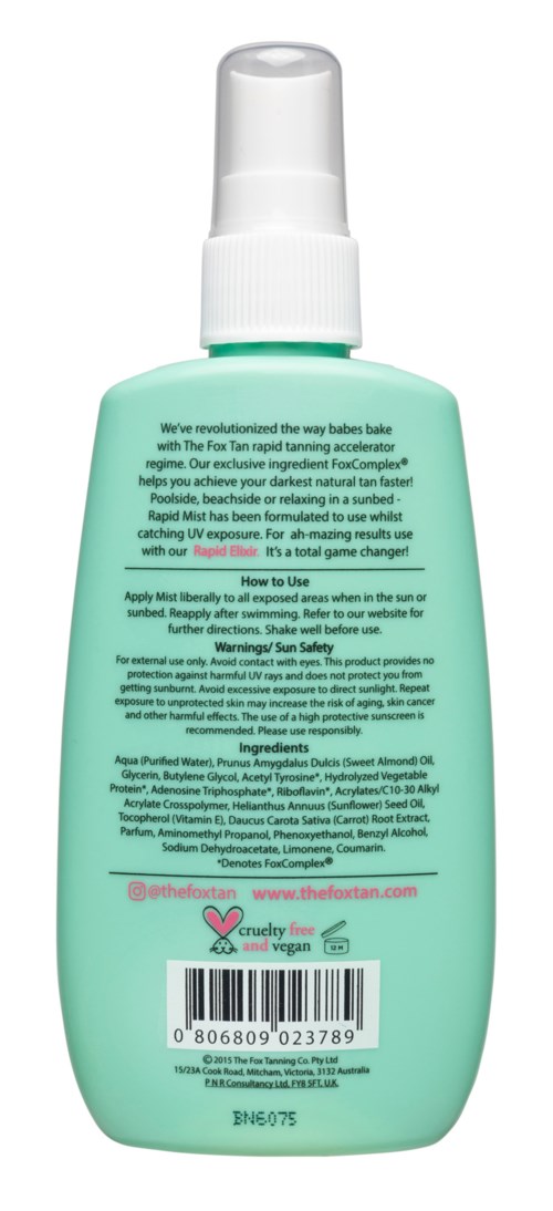 The Fox Tan Rapid Mist 120000 Ml Lyko Com