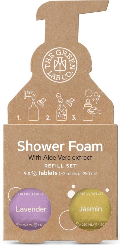 The Green Lab Co. Refill Shower Foam Lavender & Jasmin 4x125ml
