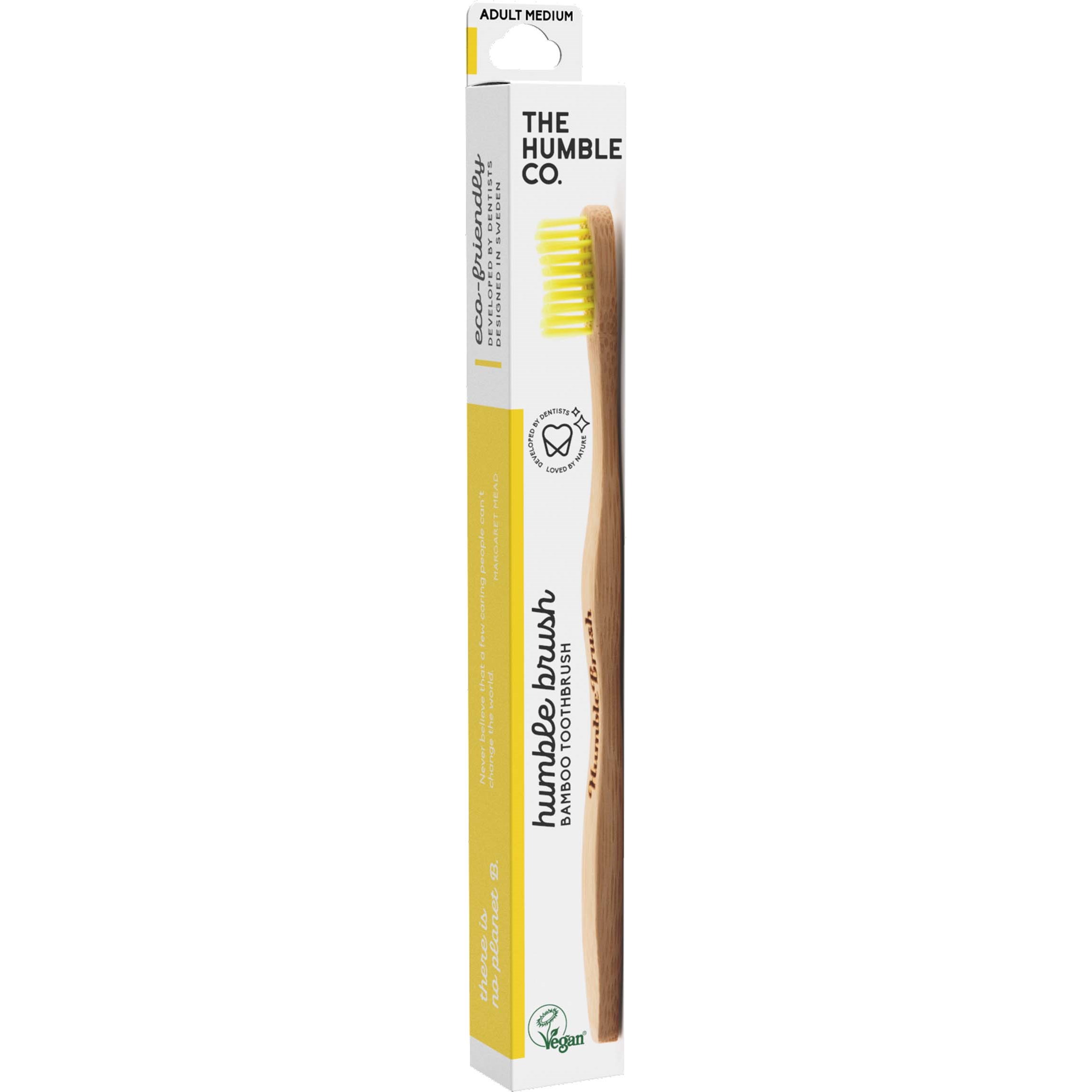 The Humble Co. Bamboo Toothbrush Adult Medium Yellow