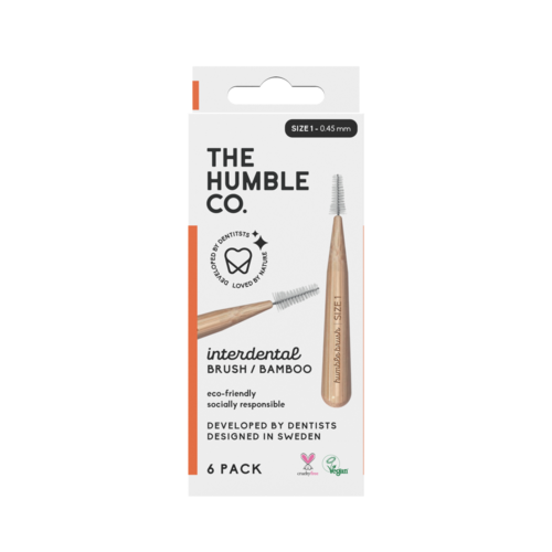 The Humble Co. Interdental Bamboo Brush 6-pack Size 1 Orange