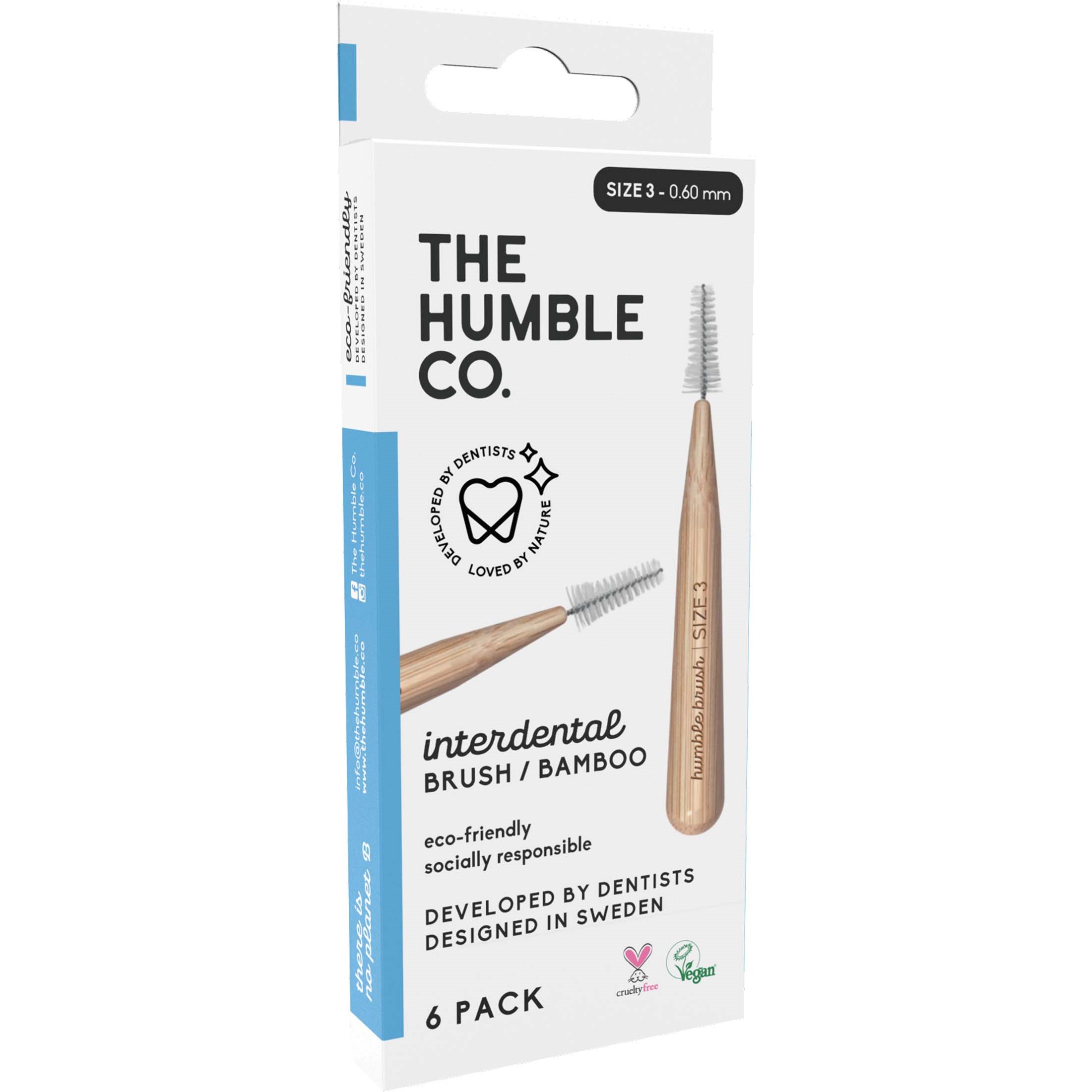 Bilde av The Humble Co. Interdental Bamboo Brush 6-pack Size 3 Blue