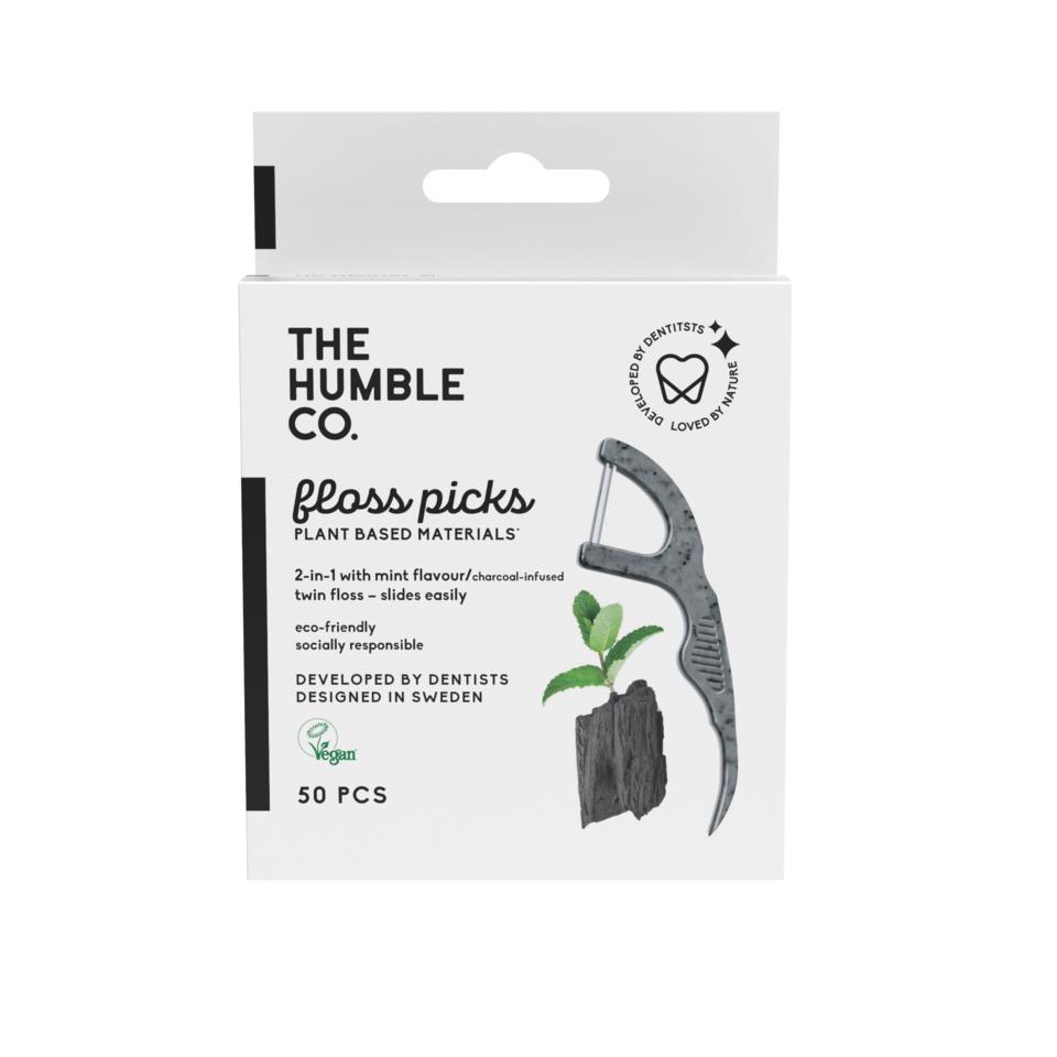 The Humble Co. Dental Floss Charcoal Picks 50-P