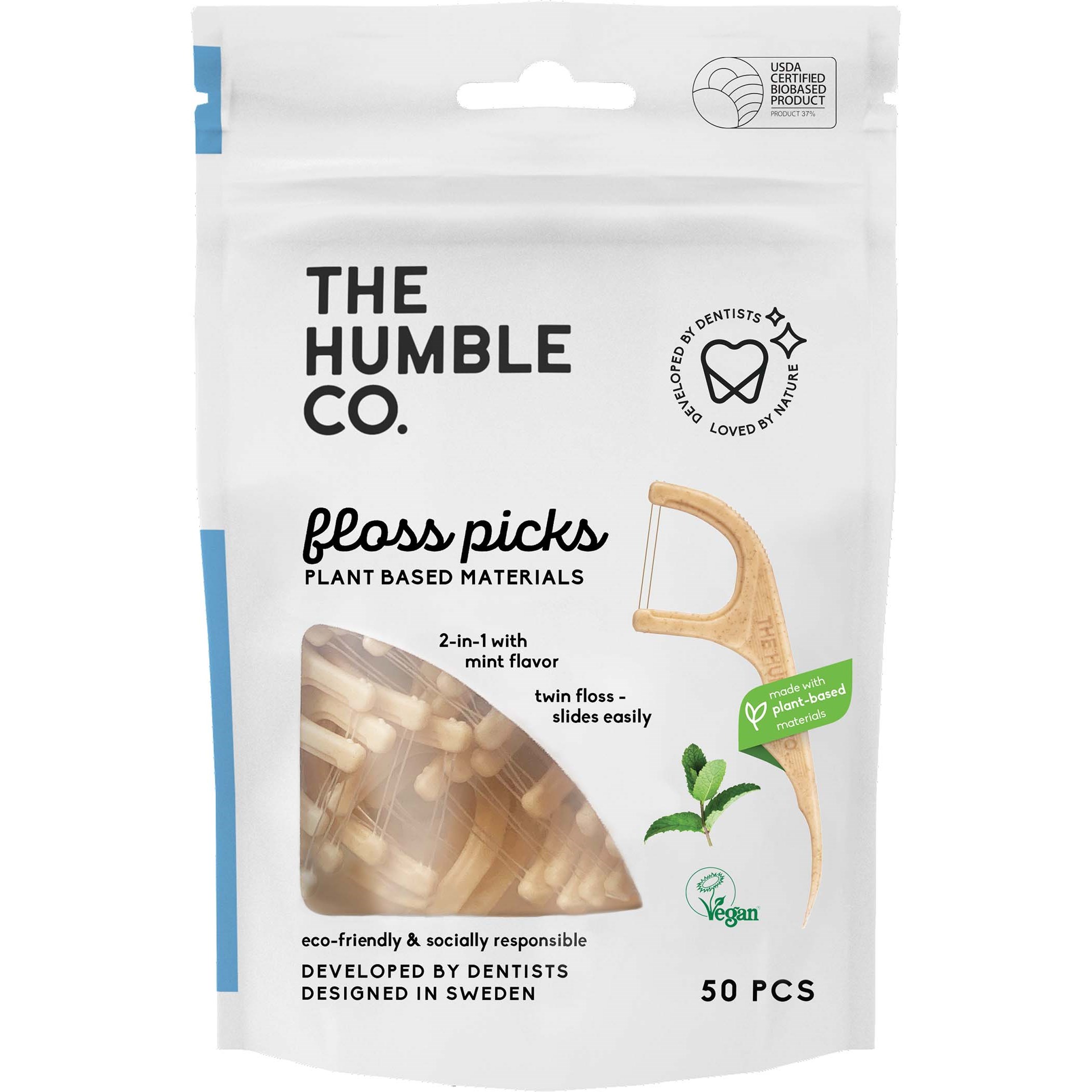 Bilde av The Humble Co. Twin-floss Picks 50 Pcs Mint