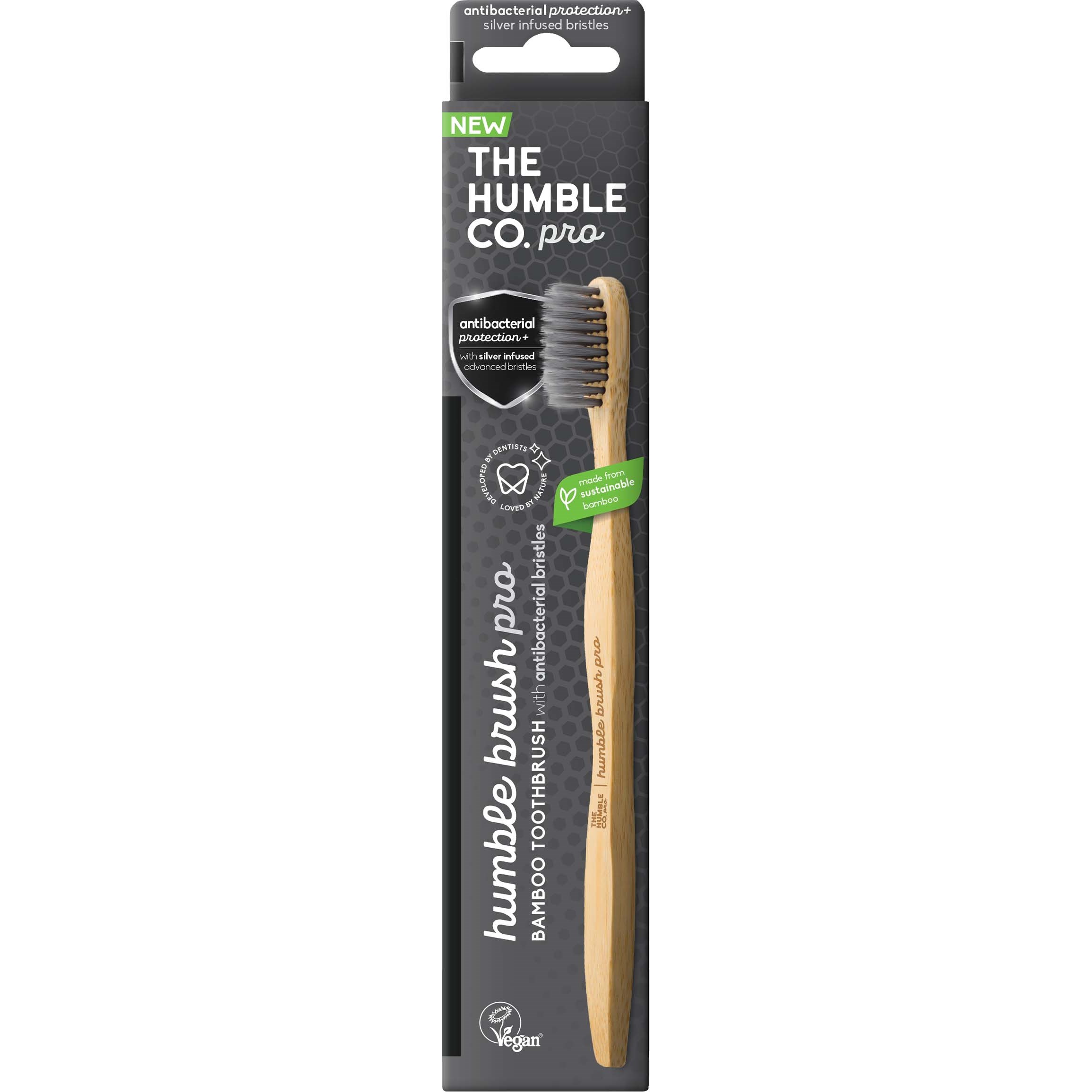 Läs mer om The Humble Co. Humble Brush Pro Antibacterial Toothbrush Soft Black