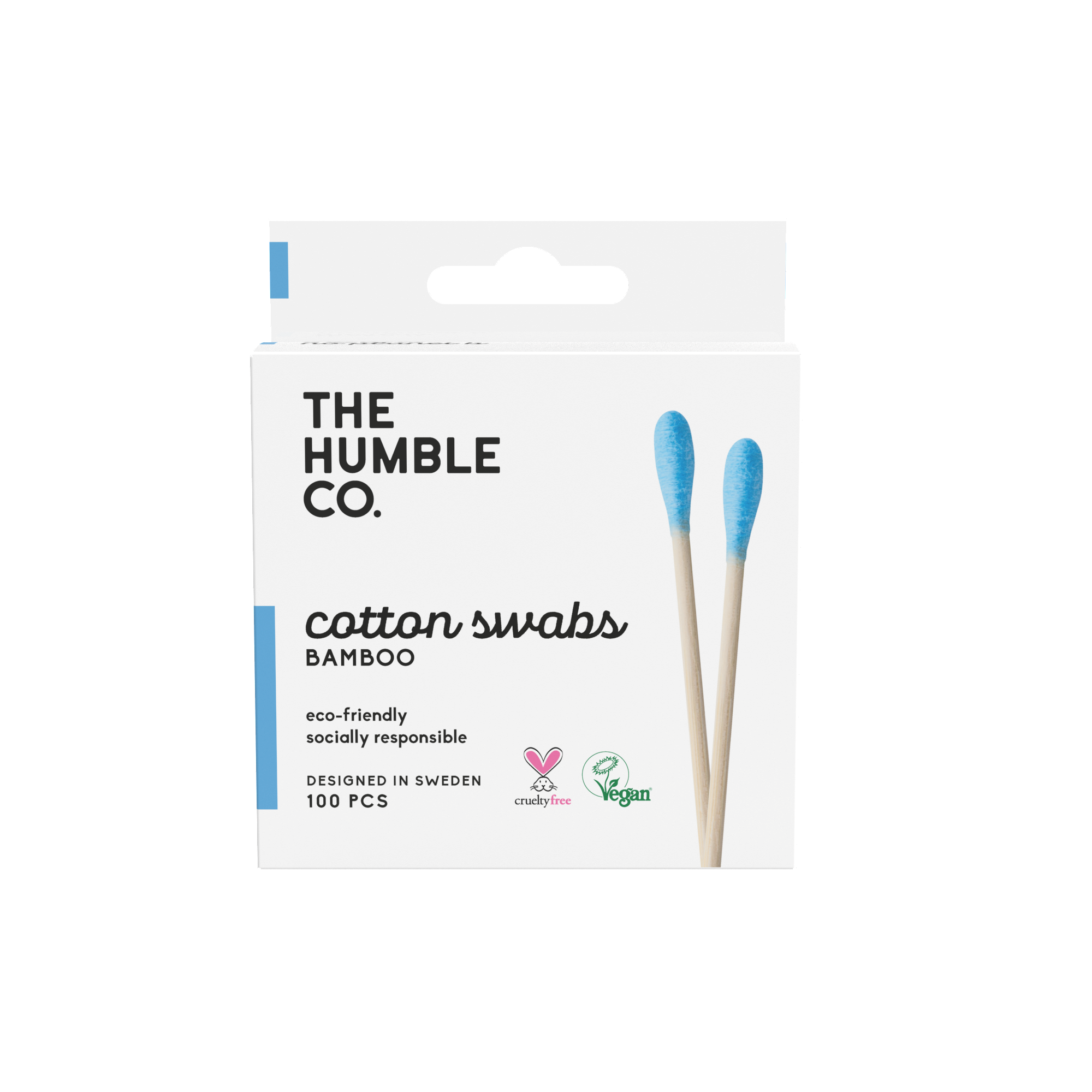 Alternativ bild 1 för The Humble Co. Bamboo Cotton Swabs Blue