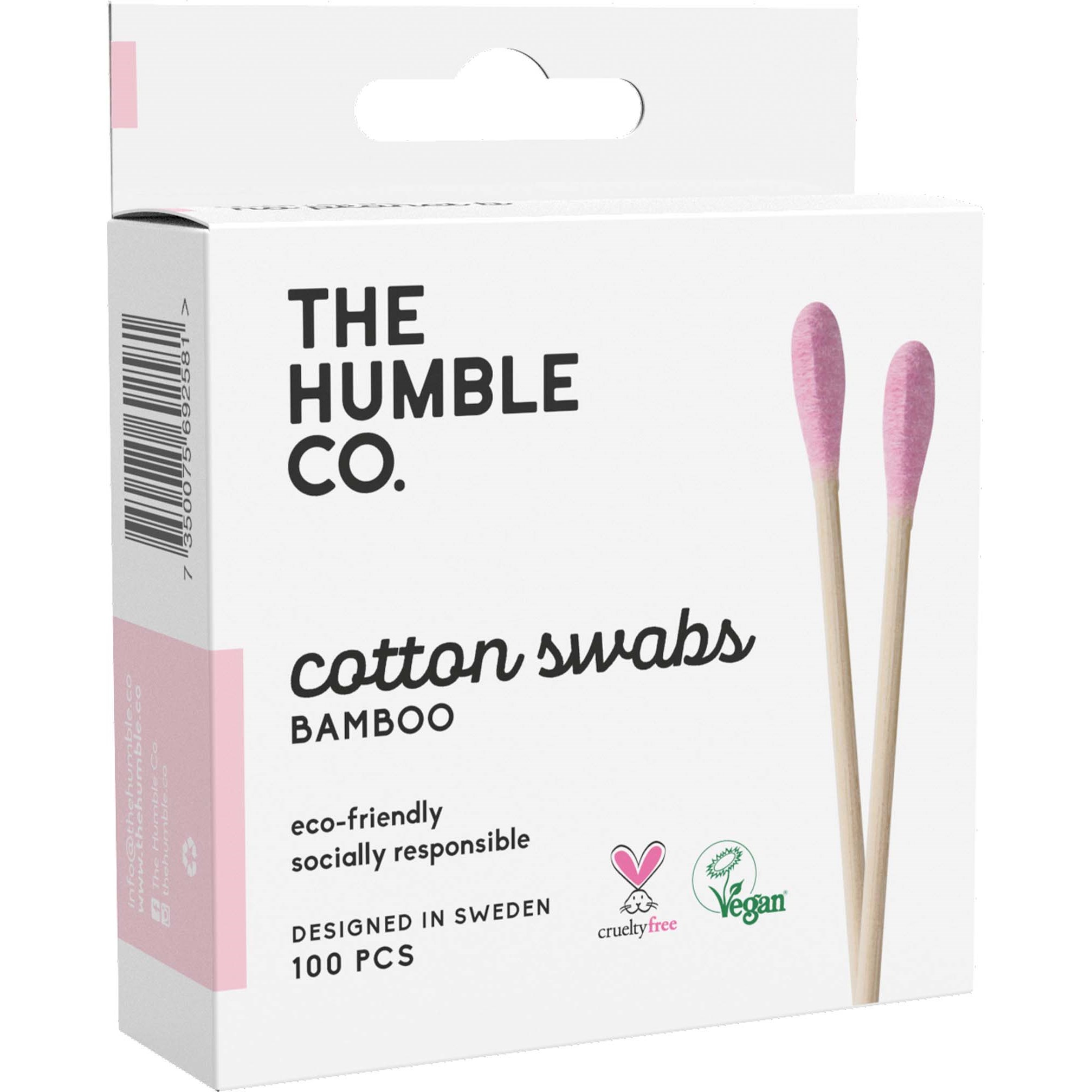 Produktfoto för The Humble Co. Bamboo Cotton Swabs Purple