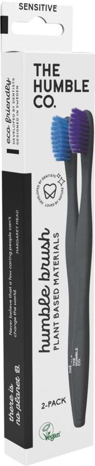 The Humble Co. Plant-based Toothbrush 2-pack Sensitive Blue/Purple ...