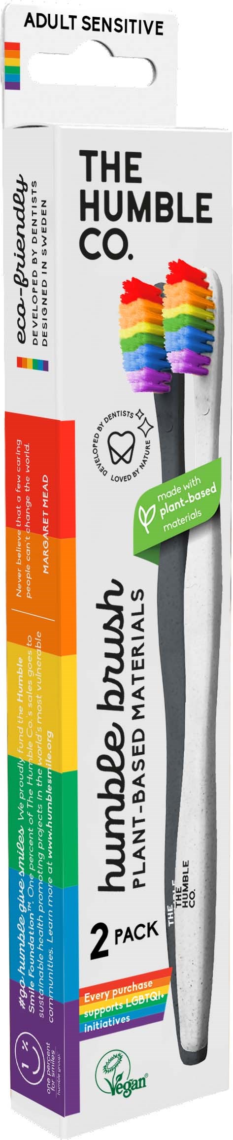 The Humble Co. Proud Edition Plant-based Toothbrush 2-pack Sensitive