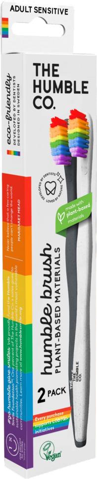 The Humble Co. Plant-based Toothbrush 2-pack Sensitive Proud Edition
