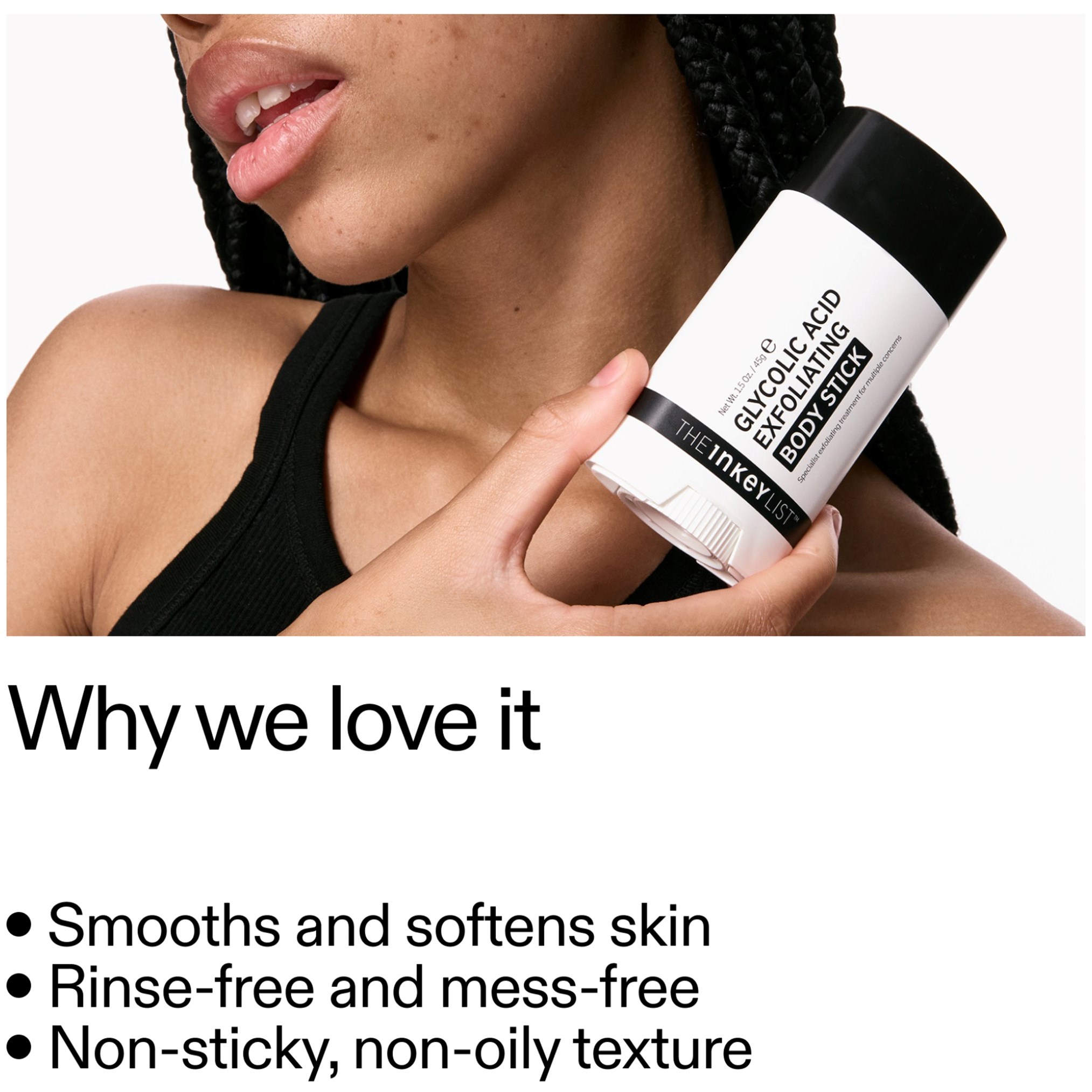 The Inkey List Glycolic Acid Exfoliating Body Stick 45 g (obrázok 7)