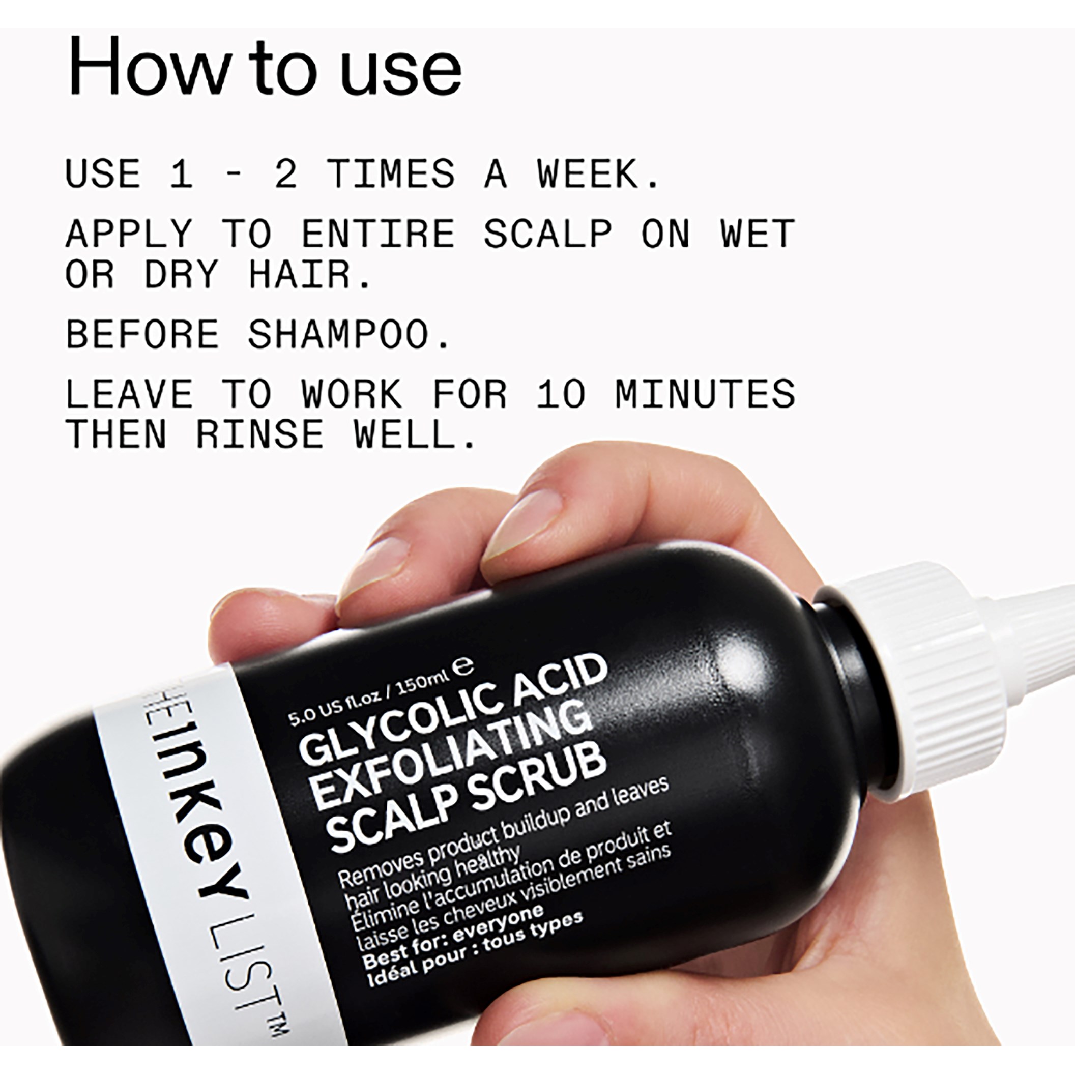 The Inkey List Glycolic Acid Exfoliating Scalp Scrub 150 ml (obrázok 5)