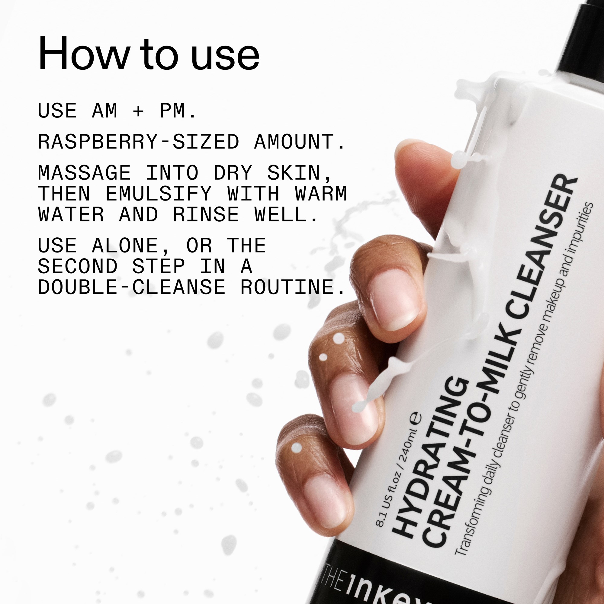 The Inkey List Hydrating Cream to Milk Cleanser 180 ml (obrázok 3)