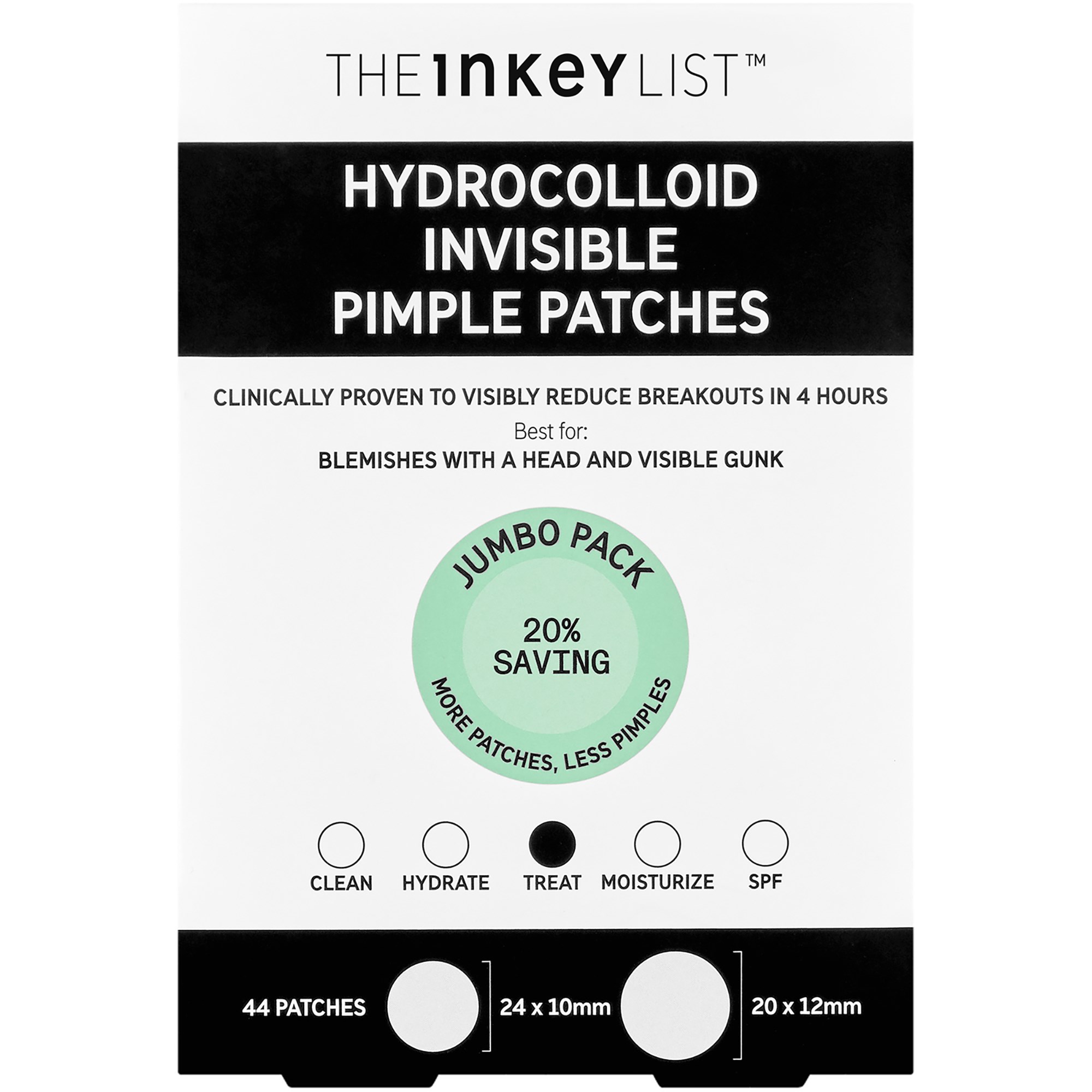 The Inkey List Hydrocolloid Invisible Pimple Patches 22 stk