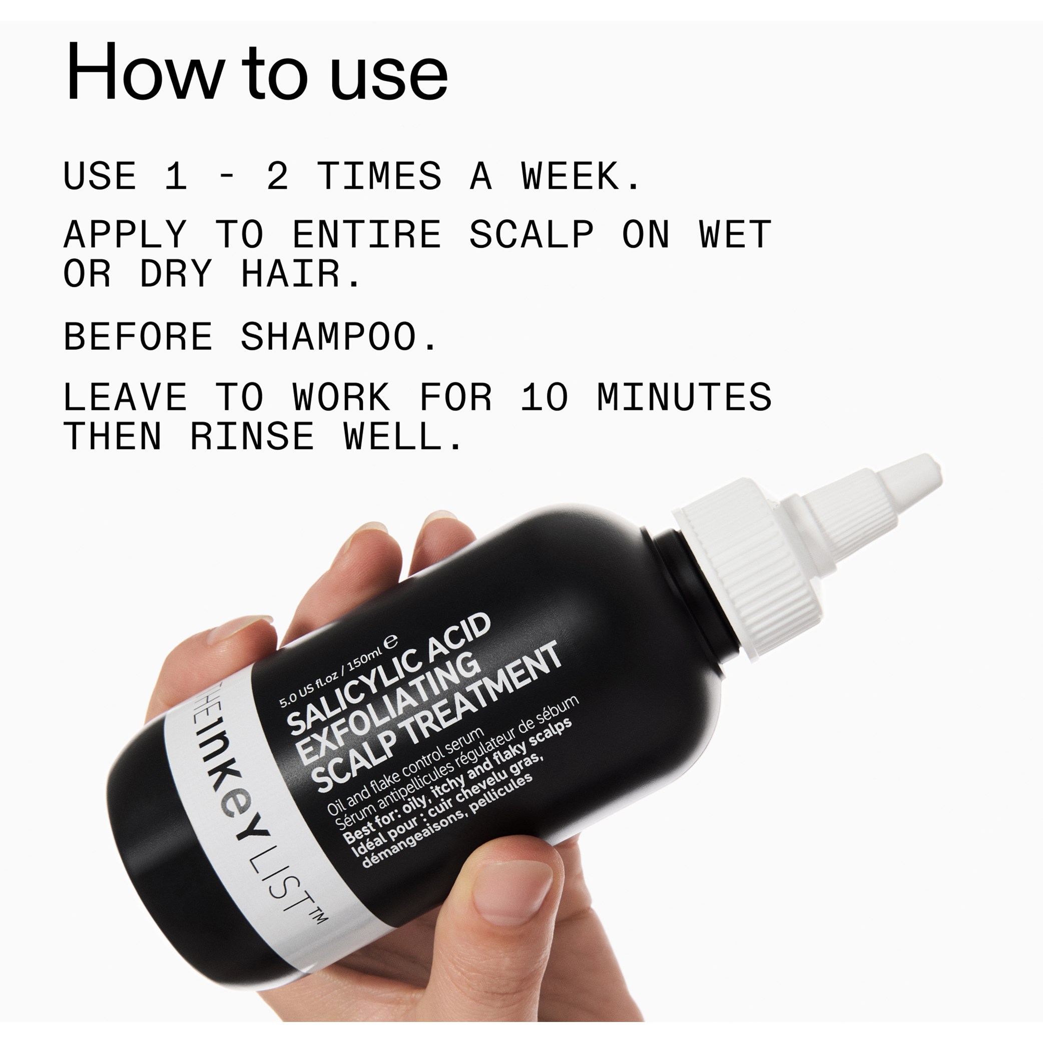 The Inkey List Salicylic Acid Exfoliating Scalp Treatment 150 ml (obrázok 3)