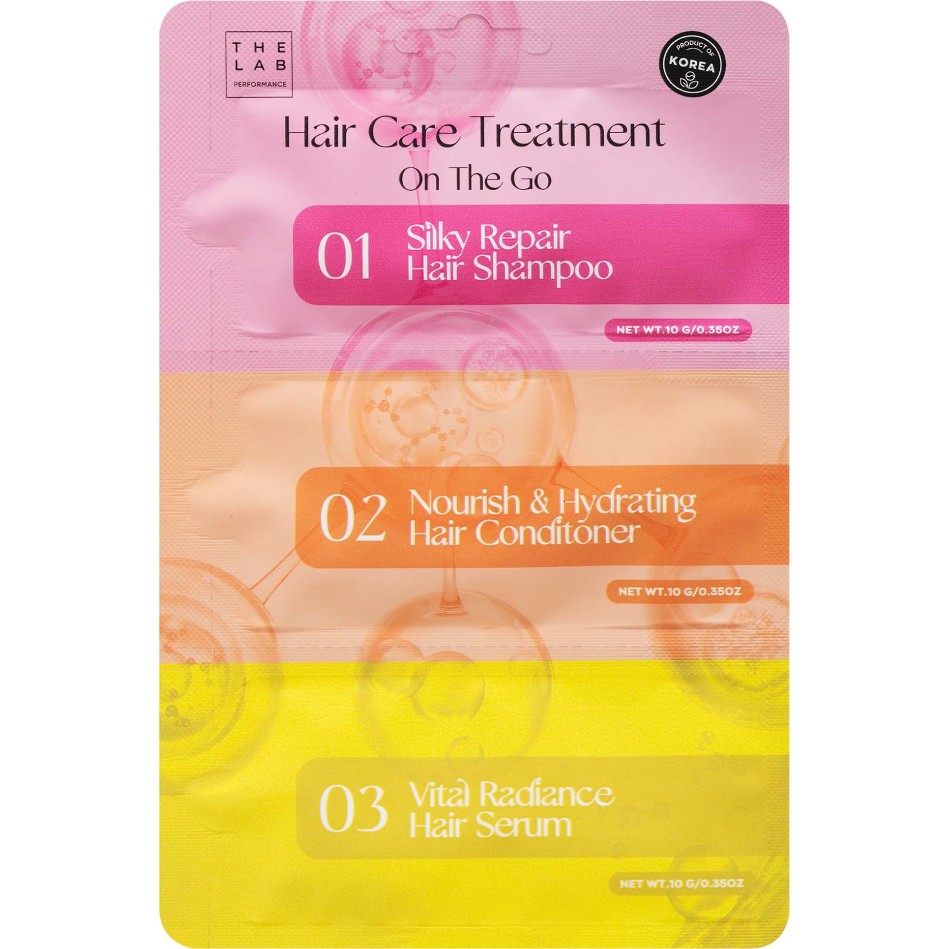 The Lab Performance Hair Care Treatment On-The-Go 3x10g