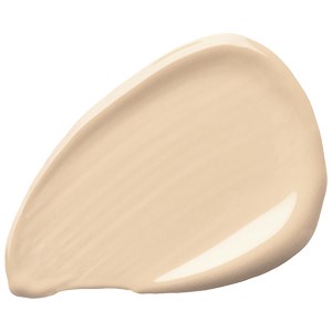 Ett beige, oregelbundet formad föremål med slät yta och böjda kanter, som en splash eller klump.