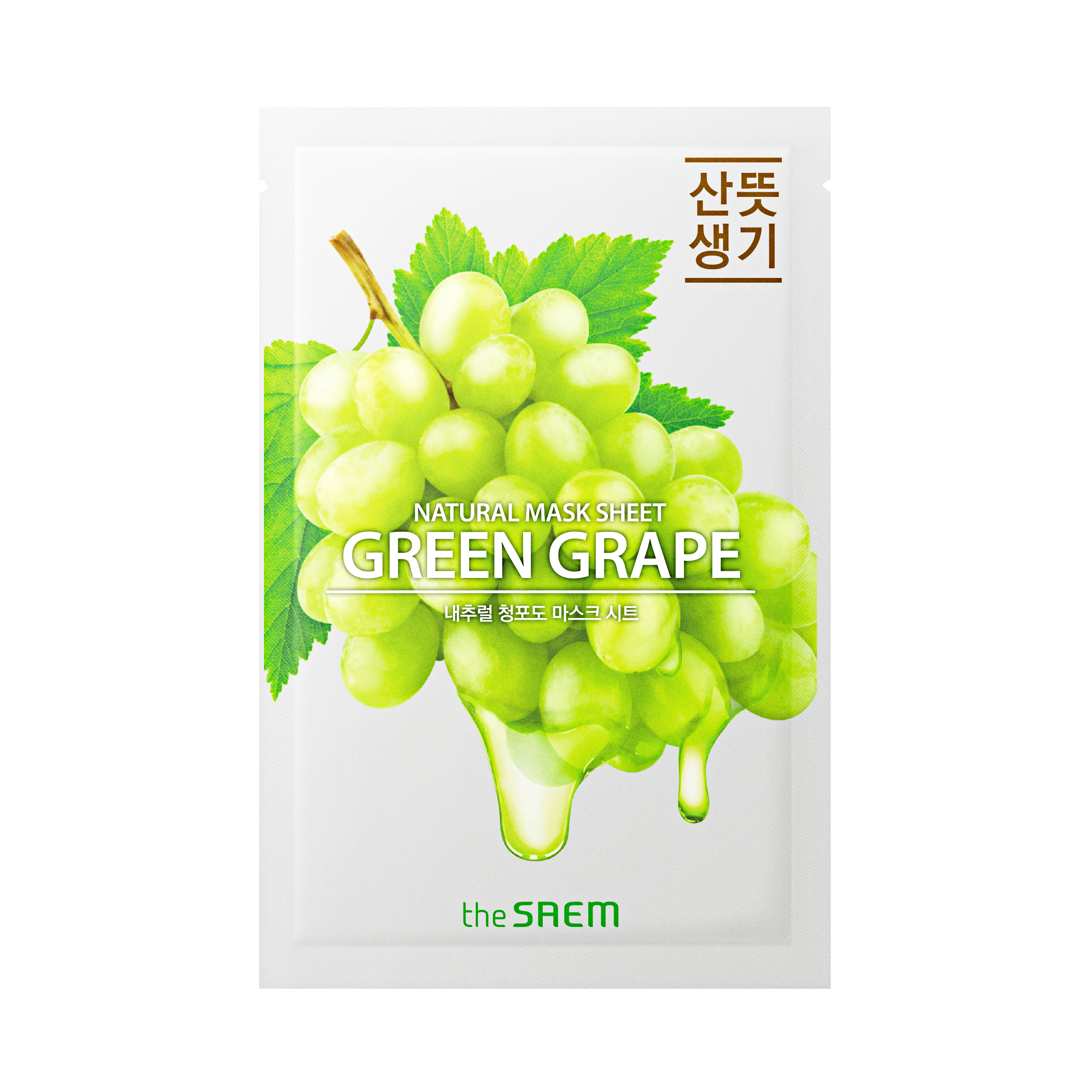 The Saem Natural Green Grape Mask Sheet Mascarilla Uva Verde 21 ml