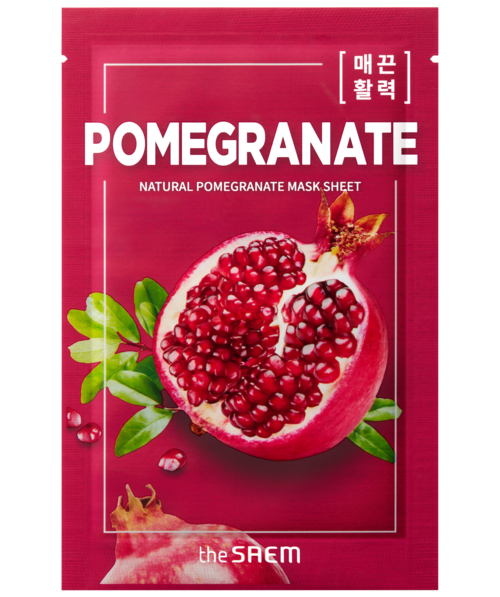 The Saem Natural Pomegranate Mask Sheet Mascarilla Granada 21 ml