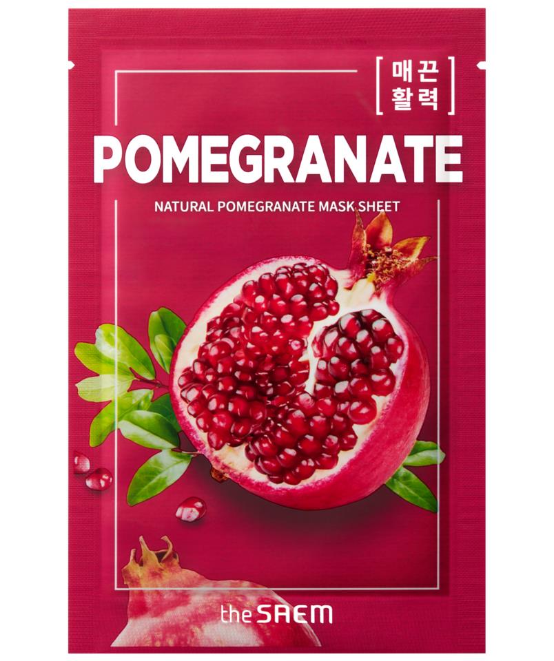 The Seam Natural Pomegranate Mask Sheet Mascarilla Granada 21ml