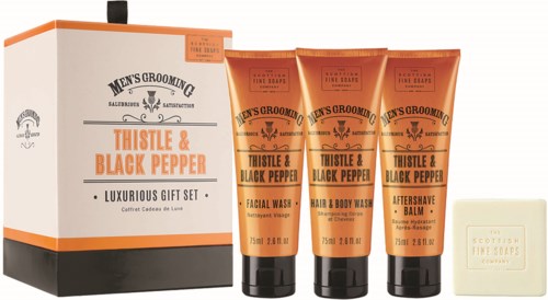 The Scottish Fine Soaps Thistle & Black Pepper Luxurious Gift Set