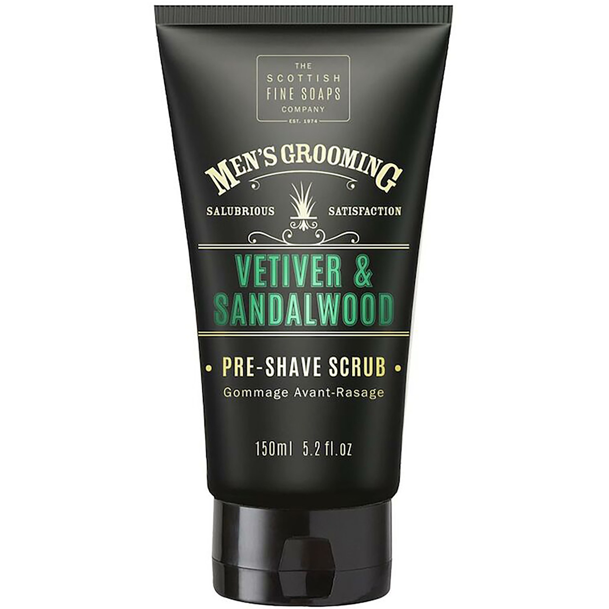 Scottish Fine Soaps Vetiver & Sandalwood Pre Shave Scrub 150ml