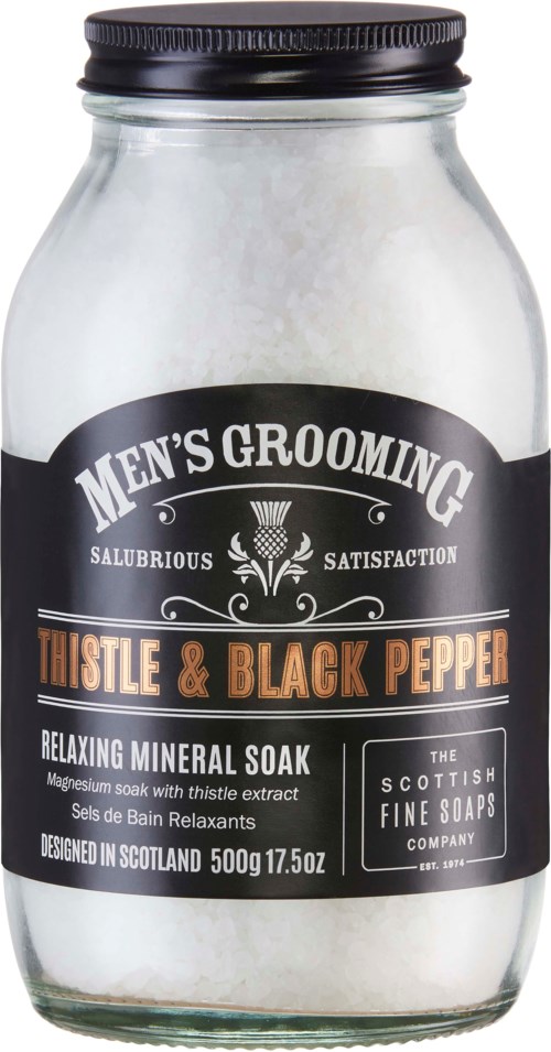 The Scottish Fine Soaps Thistle & Black Pepper Relaxing Mineral Soak  500 g