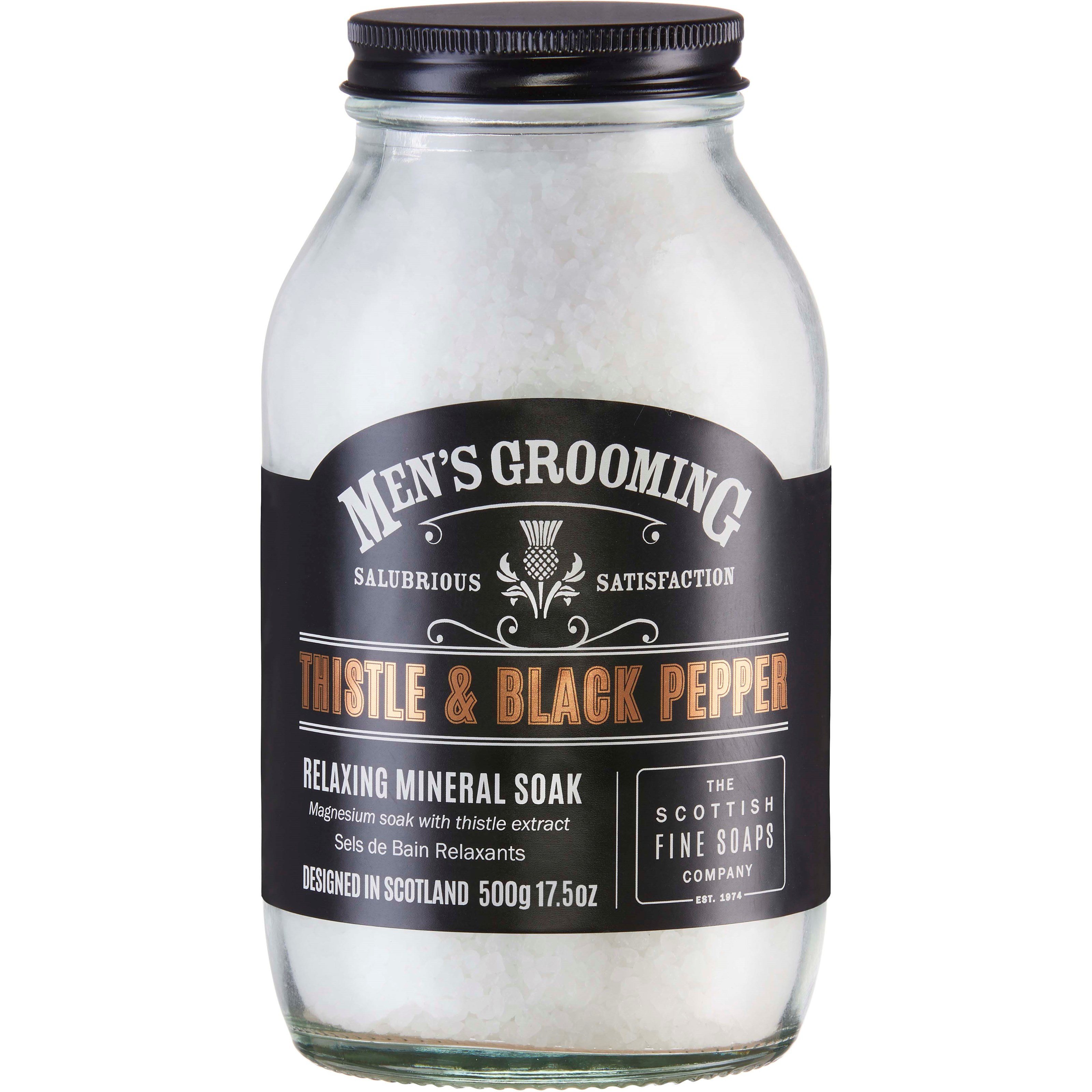 Läs mer om The Scottish Fine Soaps Thistle & Black Pepper Relaxing Mineral Soak