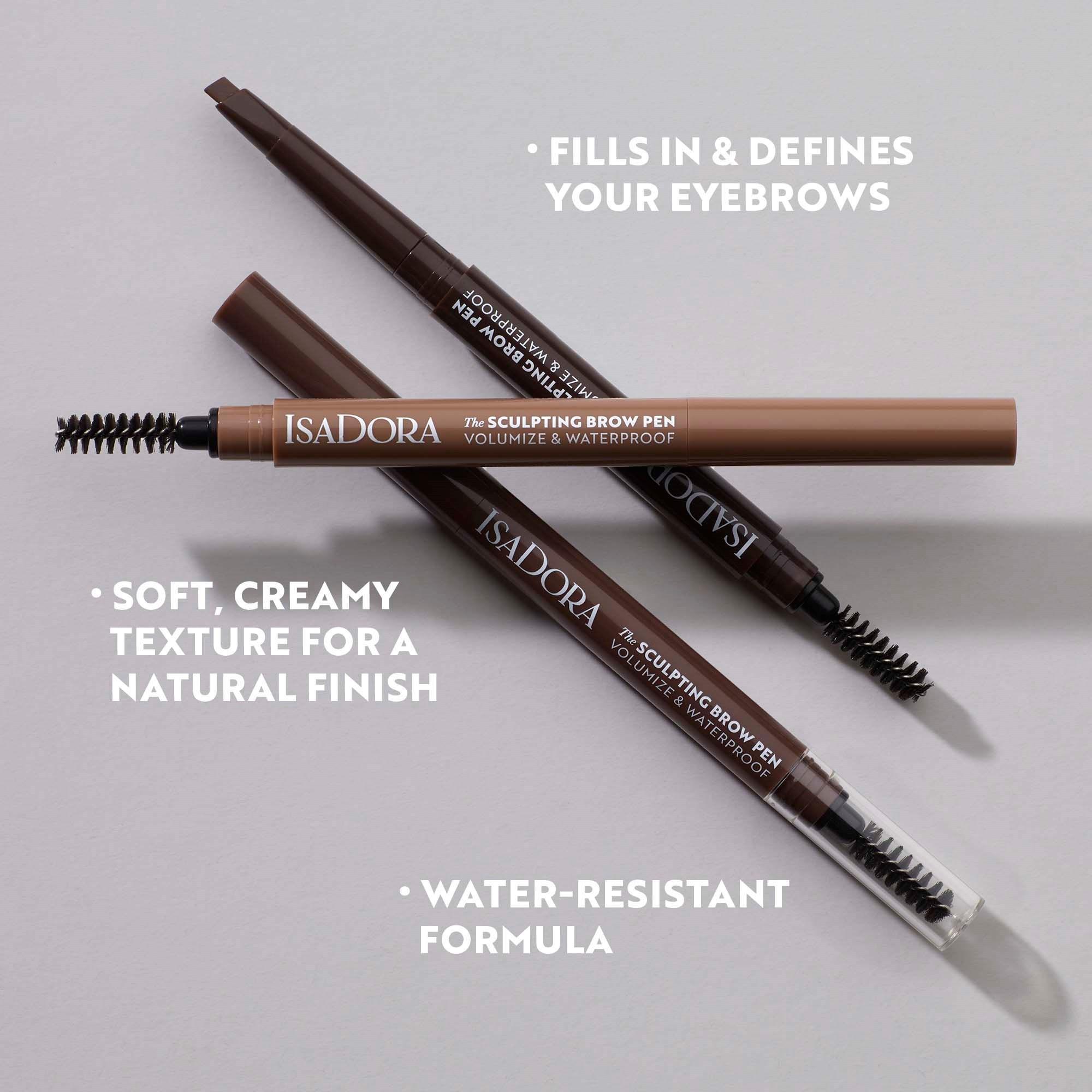 IsaDora Brow Pen Volumize & Waterproof 03 Medium Brown (obrázok 5)