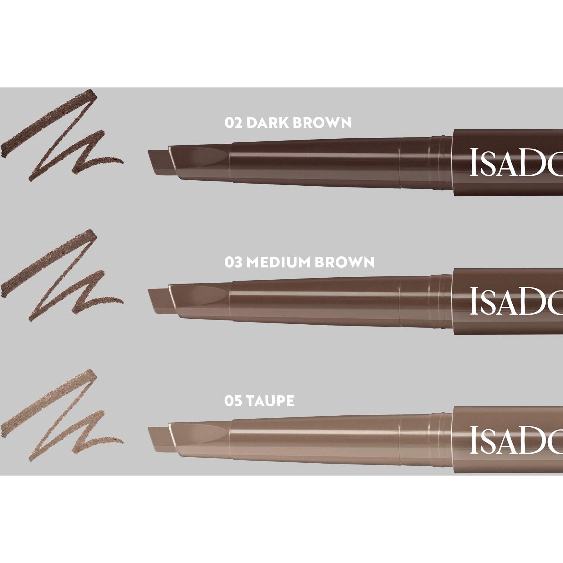 IsaDora Brow Pen Volumize & Waterproof 03 Medium Brown (obrázok 6)