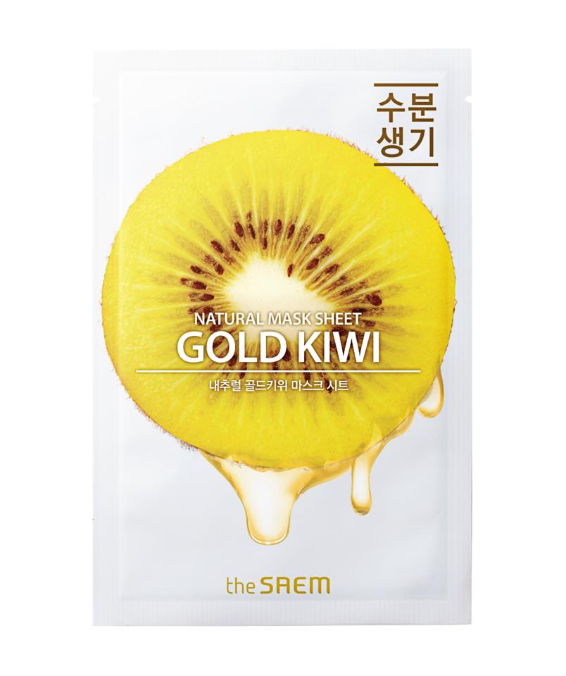 The Seam Natural Gold Kiwi Mask Sheet Mascarilla Kiwi Dorado 21ml