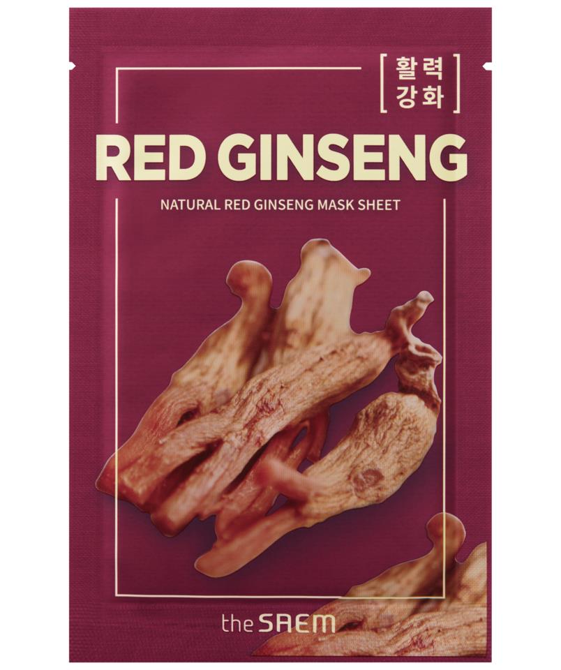 The Seam Natural Red Ginseng Mask Sheet Mascarilla Ginseng Rojo 21ml