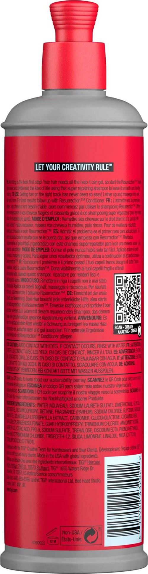 Tigi Resurrection Shampoo 400 ml