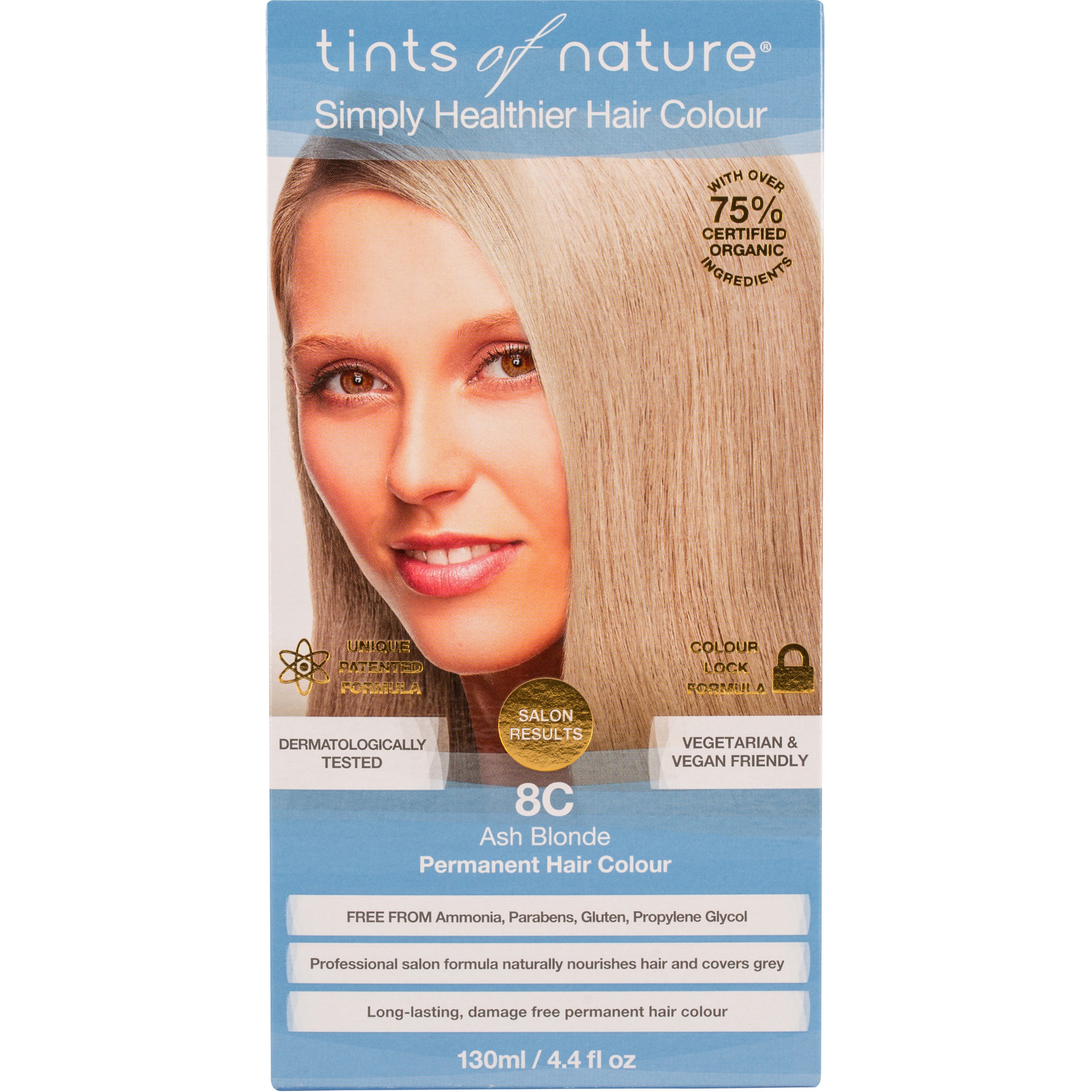 Bilde av Tints Of Nature Permanent Hair Colour Ash Blonde 8c